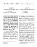 Fine-Grained Trackability in Protocol Executions