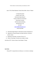 Partner Alliance to Enhance Efficacy and Adherence of CBT-I