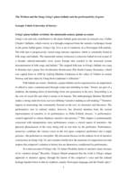 The Written and the Sung Grieg's piano ballade and the performativity of genre