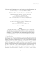 Solutions and Singularities of the Semigeostrophic Equations via the Geometry of Lagrangian Submanifolds