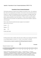 The expectations of cancer treatment questionnaire and the experiences of cancer treatment questionnaire: Development and validation