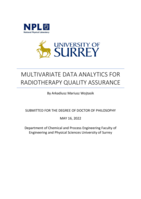 Multivariate data analytics for radiotherapy quality assurance