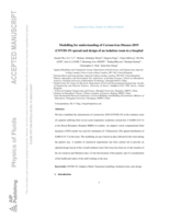 Modeling for understanding of coronavirus disease-2019 (COVID-19) spread and design of an isolation room in a hospital