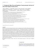 s5 : Probing the Milky Way and Magellanic Clouds potentials with the 6-D map of the Orphan-Chenab stream