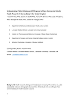 Understanding Public Attitudes and Willingness to Share Commercial Data for Health Research: Survey Study in the United Kingdom