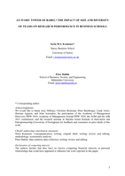 An Ivory Tower of Babel? The Impact of Size and Diversity of Teams on Research Performance in Business Schools