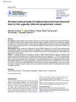 An observational study of replicate faecal immunochemical tests in the urgently referred symptomatic cohort