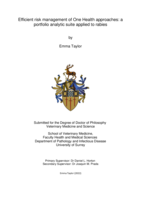 Efficient risk management of One Health approaches: a portfolio analytic suite applied to rabies