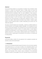Towards credible, evidence-based environmental rating ecolabels for consumer products: A proposed framework