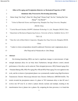 Effect of Pre-aging and Precipitation Behavior on Mechanical Properties of 7055 Aluminum Alloy Processed by Hot-forming Quenching