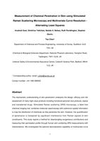 Measurement of chemical penetration in skin using Stimulated Raman scattering microscopy and multivariate curve resolution - alternating least squares