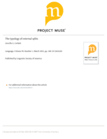 The typology of external splits