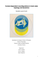 Context-dependent reconfigurations in brain state topology and dynamics