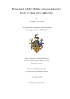 Dimensional stability of fibre-reinforced deployable booms for space optics applications