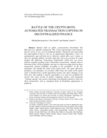 Battle of the Crypto Bots: Automated Transaction Copying in Decentralized Finance