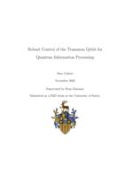 Robust Control of the Transmon Qubit for Quantum Information Processing