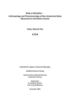 Body as Metaphor: Anthropology and Phenomenology of Non-Anatomical Body Movement in the British Context