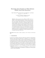 Reasoning about Promises in Weak Memory Models with Event Structures