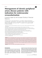 Management of chronic peripheral artery disease patients with indication for endovascular revascularization A position paper by the European Society of Vascular Medicine