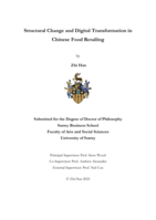 Structural Change and Digital Transformation in Chinese Food Retailing