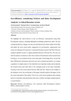 Eco-efficiency considering NetZero and Data Envelopment Analysis: A critical literature review