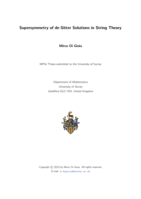 Supersymmetry of de-Sitter Solutions in String Theory