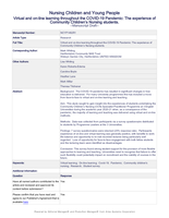 Virtual and online learning during COVID-19: the experience of community children's nursing students