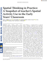 Spatial Thinking in Practice: A Snapshot of teacher's Spatial Activity Use in the Early Years' Classroom