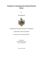 Pluralism in Contemporary Classical Finnish Music