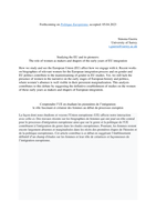 Studying the EU and its pioneers: The role of women as makers and shapers of the early years of EU integratiāon