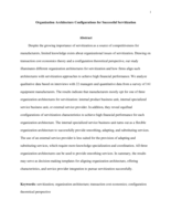 Organization Architecture Configurations for Successful Servitization