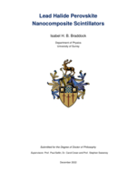 Lead Halide Perovskite Nanocomposite Scintillators