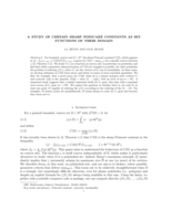 A study of certain sharp Poincaré constants as set functions of their domain