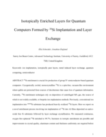 Isotopically Enriched Layers for Quantum Computers Formed by 28Si Implantation and Layer Exchange