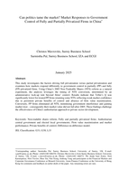 Can politics tame the market? Market Responses to Government Control of Fully and Partially Privatized Firms in China