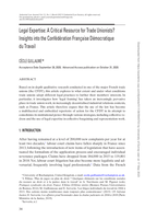 Legal Expertise: A Critical Resource for Trade Unionists? Insights into the Confederation Francaise Democratique du Travail