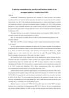 Exploring remanufacturing practices and business models in the aerospace industry: insights from SMEs