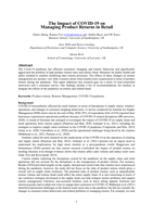 The impact of COVID-19 on managing product returns in retail