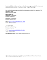 How are bodily states experienced, differentiated and translated into symptoms? A qualitative study