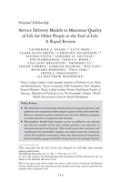 Service Delivery Models to Maximize Quality of Life for Older People at the End of Life: A Rapid Review