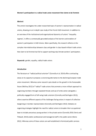 Women's Participation in a Radical Trade Union Movement That Claims to be Feminist