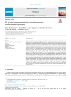 3D printed superparamagnetic stimuli-responsive starfish-shaped hydrogels