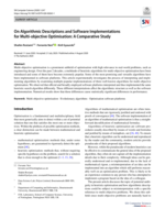 On Algorithmic Descriptions and Software Implementations for Multi-objective Optimisation: A Comparative Study