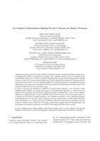 An Adaptive Optimization Spiking Neural P System for Binary Problems