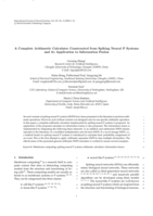 A Complete Arithmetic Calculator Constructed from Spiking Neural P Systems and its Application to Information Fusion