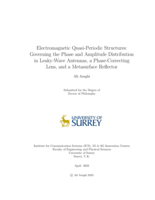 Electromagnetic Quasi-Periodic Structures: Governing the Phase and Amplitude Distribution in Leaky-Wave Antennas, a Phase-Correcting Lens, and a Metasurface Reflector
