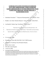 Comparative effectiveness of exercise electrocardiography versus exercise echocardiography in women presenting with suspected coronary artery disease: a randomized study