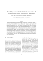 Plausibility of Parametric Spatial Audio Reproduction of B-format Room Impulse Responses over Headphones