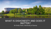 What is Dishonesty and Does it Matter?
