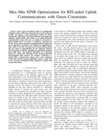 Max-Min SINR Optimization for RIS-aided Uplink Communications with Green Constraints